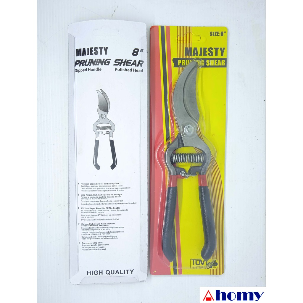 

Majesty 8" Gunting Stek / Gunting Bunga Dahan Serbaguna - GUNTING DAHAN GUNTING RANTING 8 INCH MAJESTY PRUNING SHEAR 8" BUNGA RANTING TANAMAN TERMURAH