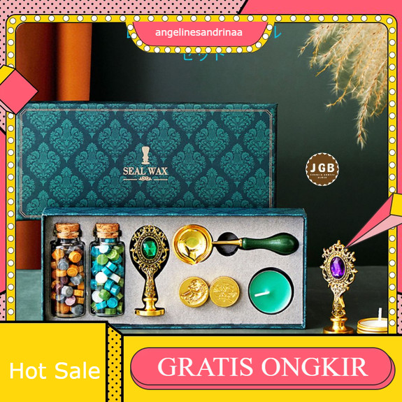 

Letter Wax Seal Set Aesthetic Calligraphy 9 In 1 - Stempel Segel Lilin Exclusive