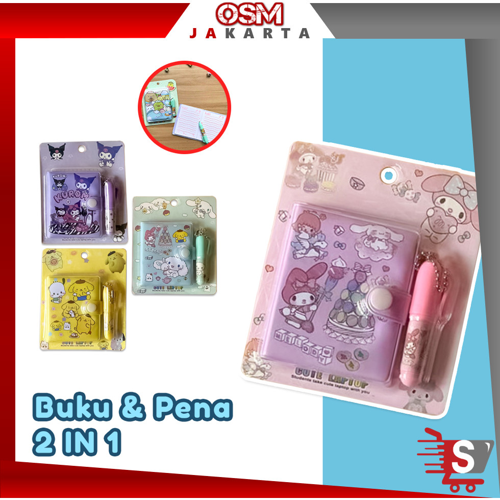 

OSM JKT S6327 Notebook Kartun Mini Anak / Notebook Mini Free Pena Motif Kartun Lucu / Buku Catatan Anak Lucu / Set Notebook Lucu