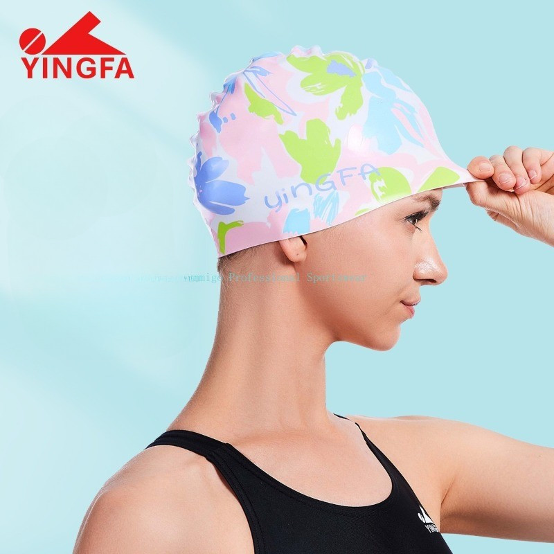 YINGFA Cap Berenang Silikon Dewasa Baru untuk Wanita Pria Unisex Kompetisi Pelatihan Berenang Tahan 