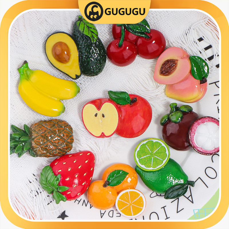 【COD】Magnet Tempelan Kulkas Buah-Buahan 3D / Dekorasi Magnet Kulkas Bentuk Buah/ Magnet Kulkas Lucu 