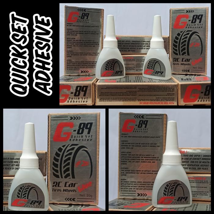 Lem ban mobil rc karet keramik plastik metal instant glue kayu G-89 by Urbanite store