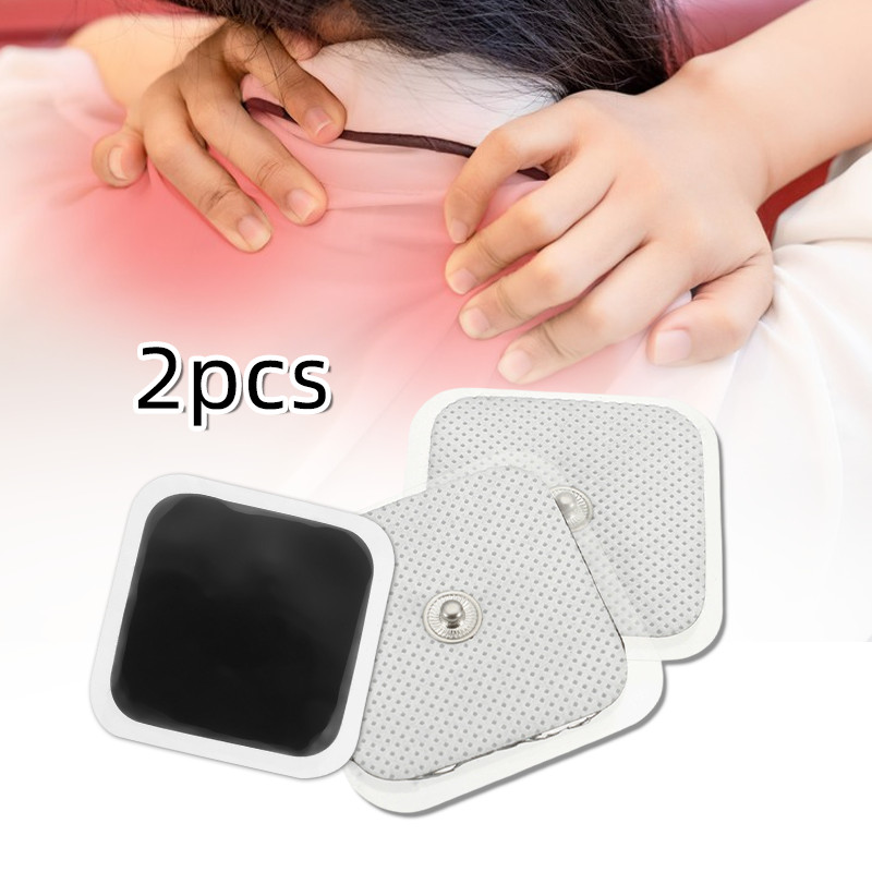 2Pcs 5x5cm Pad Electrode EMS / Elektroda Pad Tens / Pad Tens Kancing