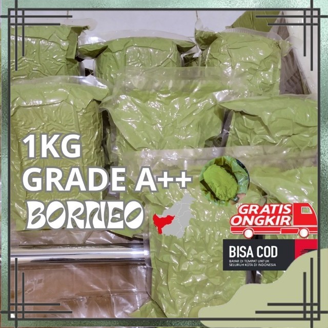 

kraton Premium Super Green keratonn Kalbar Green Asli Hulu Keratuhm Powder A+++(S+) 1kg