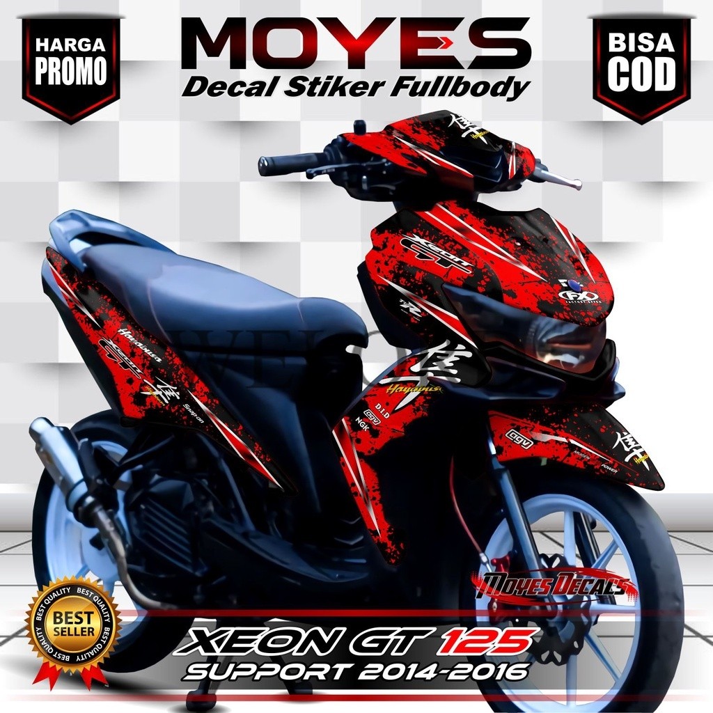 Decal Xeon GT 125 Fullbody // Stiker Variasi Xeon GT 125 Motif Hayabussa
