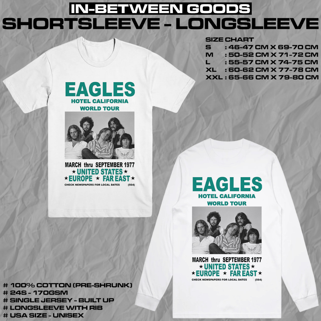 THE EAGLES - HOTEL CALIFORNIA WORLD TOUR | T-SHIRT | LONGSLEEVE | BAND MERCH