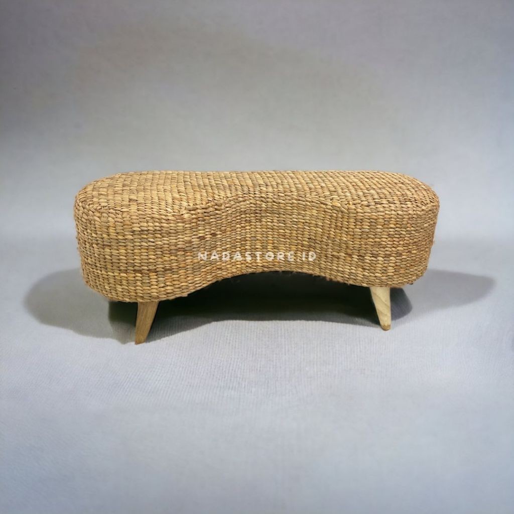 Stool Sofa / Stool Panjang Puff Minimalis / Stool Bench Anyaman Enceng Gondok