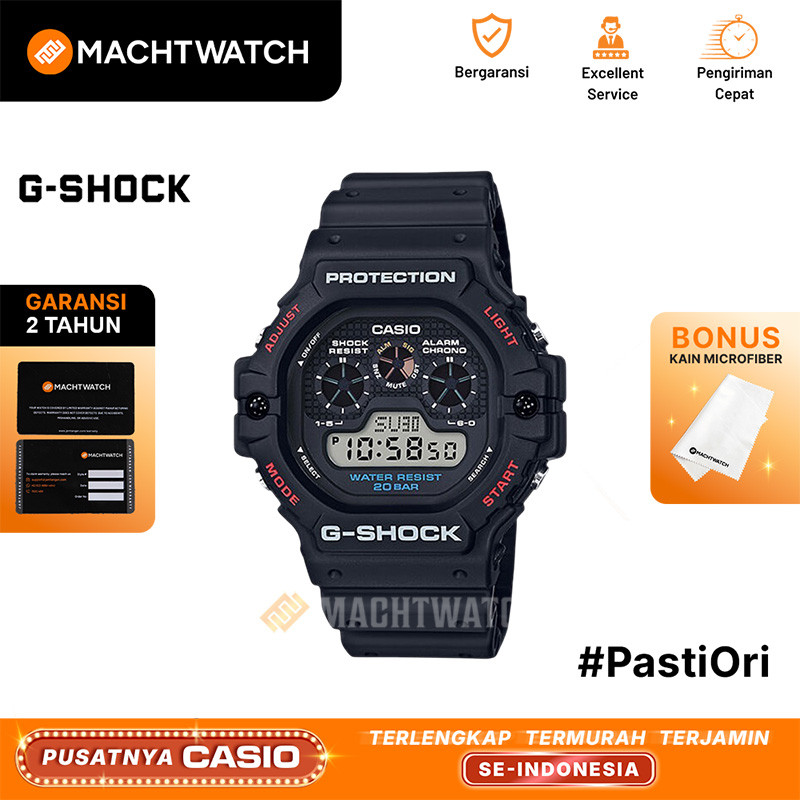 [PAYDAY SALE] Jam Tangan Pria Digital Casio G-Shock DW-5900-1DR DW5900 DW-5900 Three-Eye Black Resin