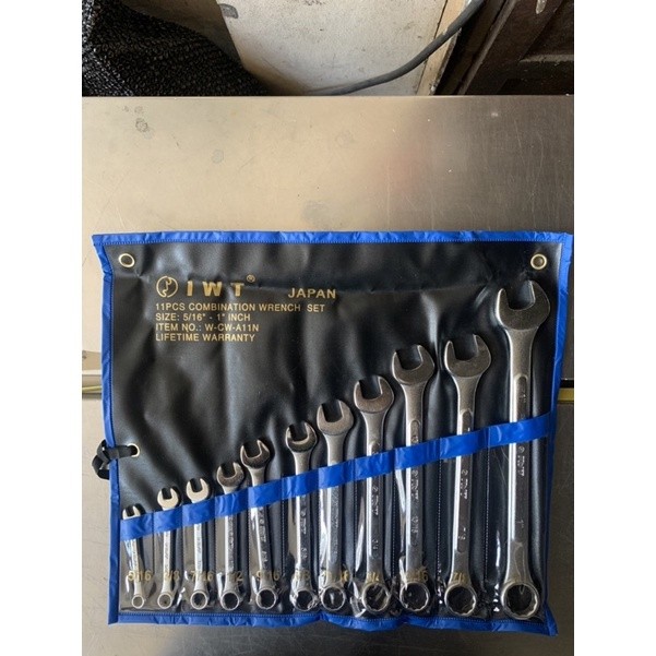 CT_ Kunci ring pas inchi set 11 pcs IWT (5/16"- 1") Chrome Vanadium JAPAN