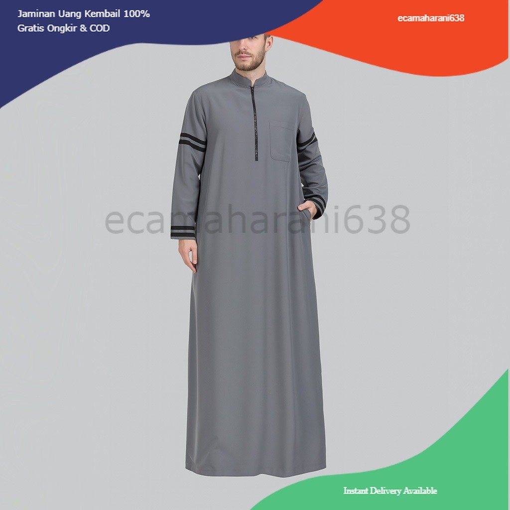 Jubah Pria Toyobo Thobe Jubah Gamis Pria MUslim Al-Mursalin Baju Muslim Pria Jubah Pria Thobe Toyobo