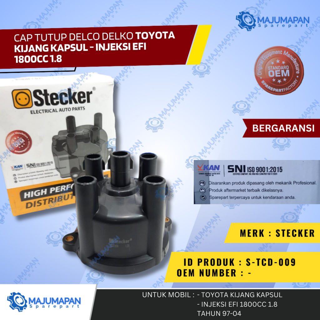 CAP TUTUP DELCO DELKO TOYOTA KIJANG KAPSUL - INJEKSI EFI 1800CC 1.8