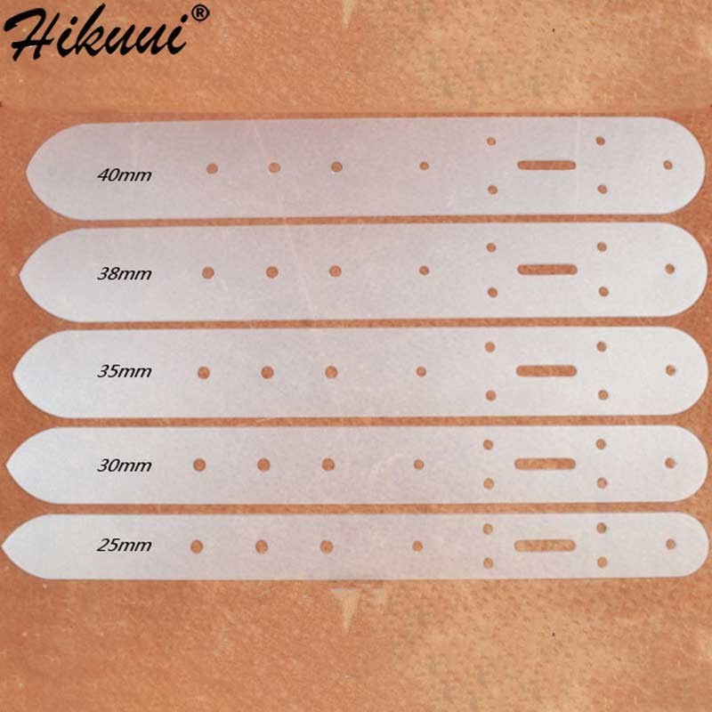 

5Pcs Leather Belt Punching Template Positioning Tool Leather Craft Supplies Acrylic Belt Billet Buckle Head End Punch Template