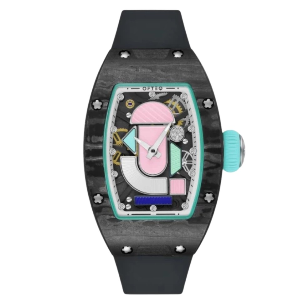 Ofteq FQ 21 Ice Cream Black Watch / Jam Tangan Branded Original