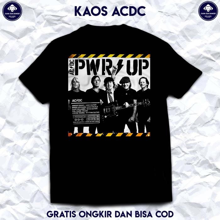 (COD) T Shirt Kaos Musik Band Metal ACDC. Kaos Band ACDC Original. - Tshirt ACDC, S