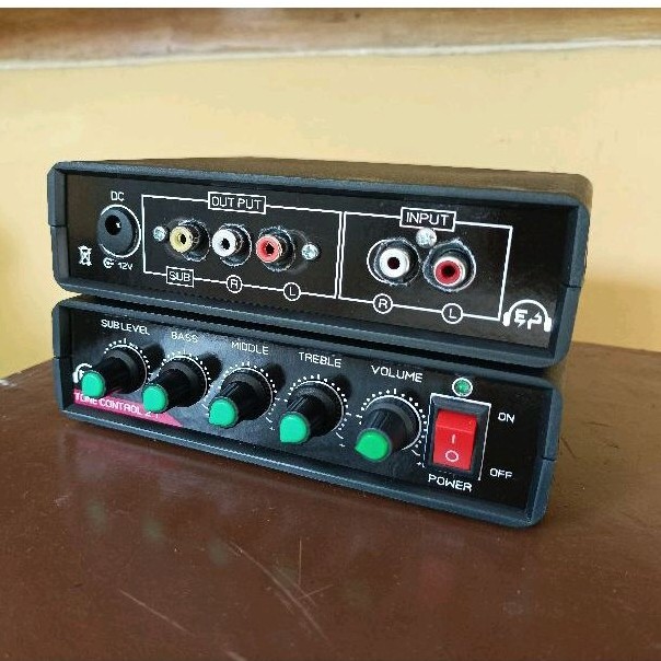 TANEKASHOP - Tone control stereo 2.1 siap pakai
