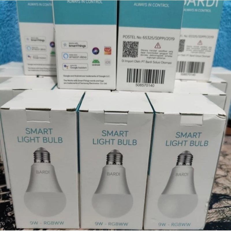 Bardi Smart Light Bulb RGB+WW 9W WiFi Wireless IOT Bardi Smart Bulb 9w RGBWW