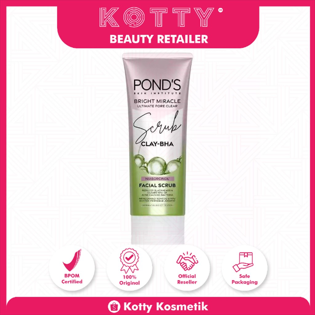 Kotty Kosmetik - Ponds Pembersih Wajah Clear Solution Facial Scrub 50G