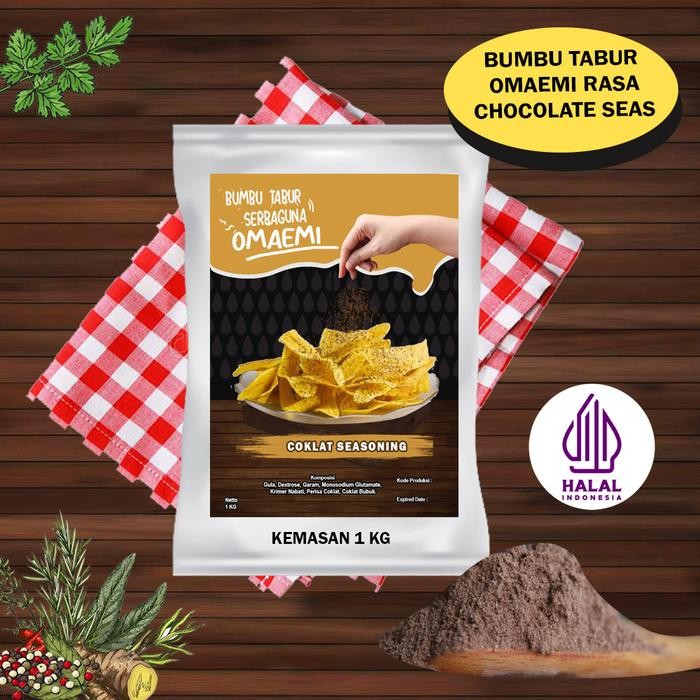 BEST SELLER Bumbu Tabur OmaEmi Rasa Coklat Untuk Taburan Snack/Keripik/Camilan Kemasan 1 KG Food Gra