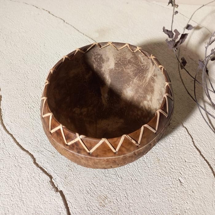 mangkok batok kelapa tempat buah salad mangkok ukiran batok kelapa