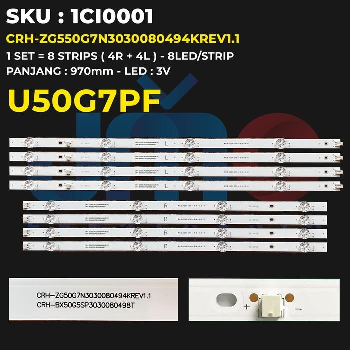 WP99 Backlight TV CHIQ 50 Inch U50G7PF CRH-ZG550G7N3030080494KREV1.1