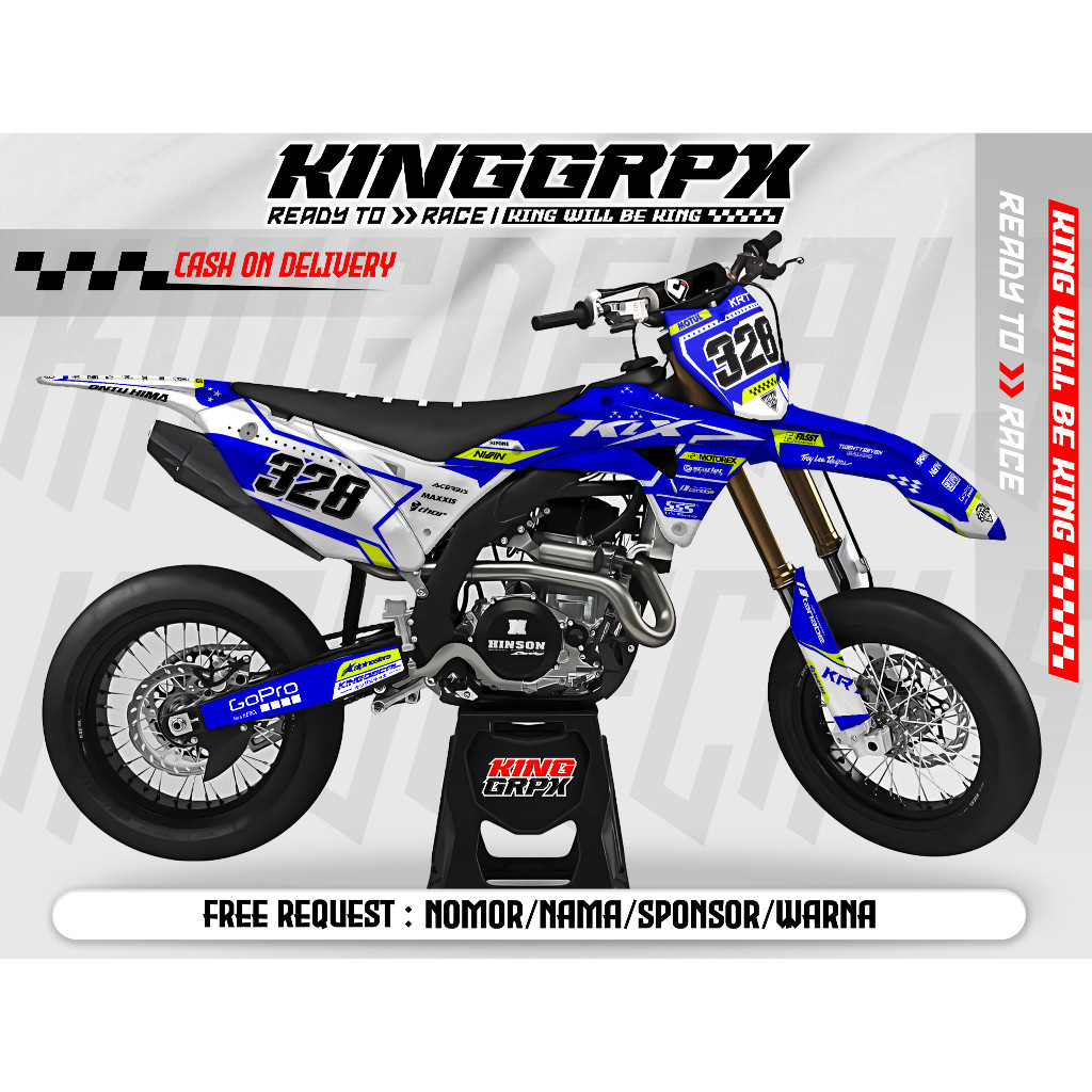 DEKAL / DECAL    KLX GORDON FULL BODY /  GORDON /  STIKER VARIASI KLX GORDON