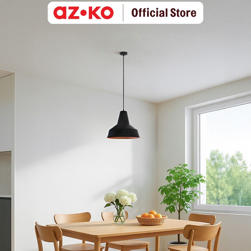 AZKO Eglo Somerton Lampu Gantung Hias - Hitam/Copper Lampu Sorot Led Floodlight Penerangan Luar Lamp