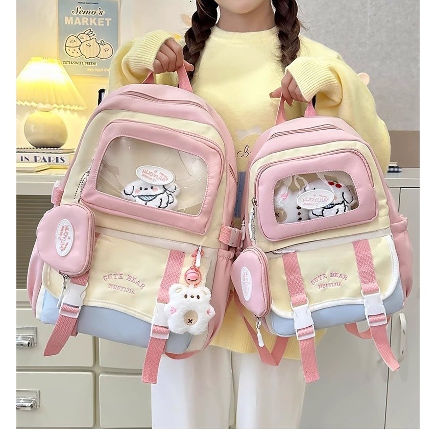 Tas Sekolah Wanita/Tas Sekolah Korean Style/Backpack Wanita/Tas Ransel Sekolah/Tas Laptop Wanita/Tas