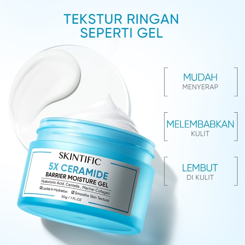 SKINTIFIC - 5X CERAMIDE BARRIER MOISTURE GEL / MSH NIACINAMIDE BRIGHTENING MOISTURE GEL - Pelembab W