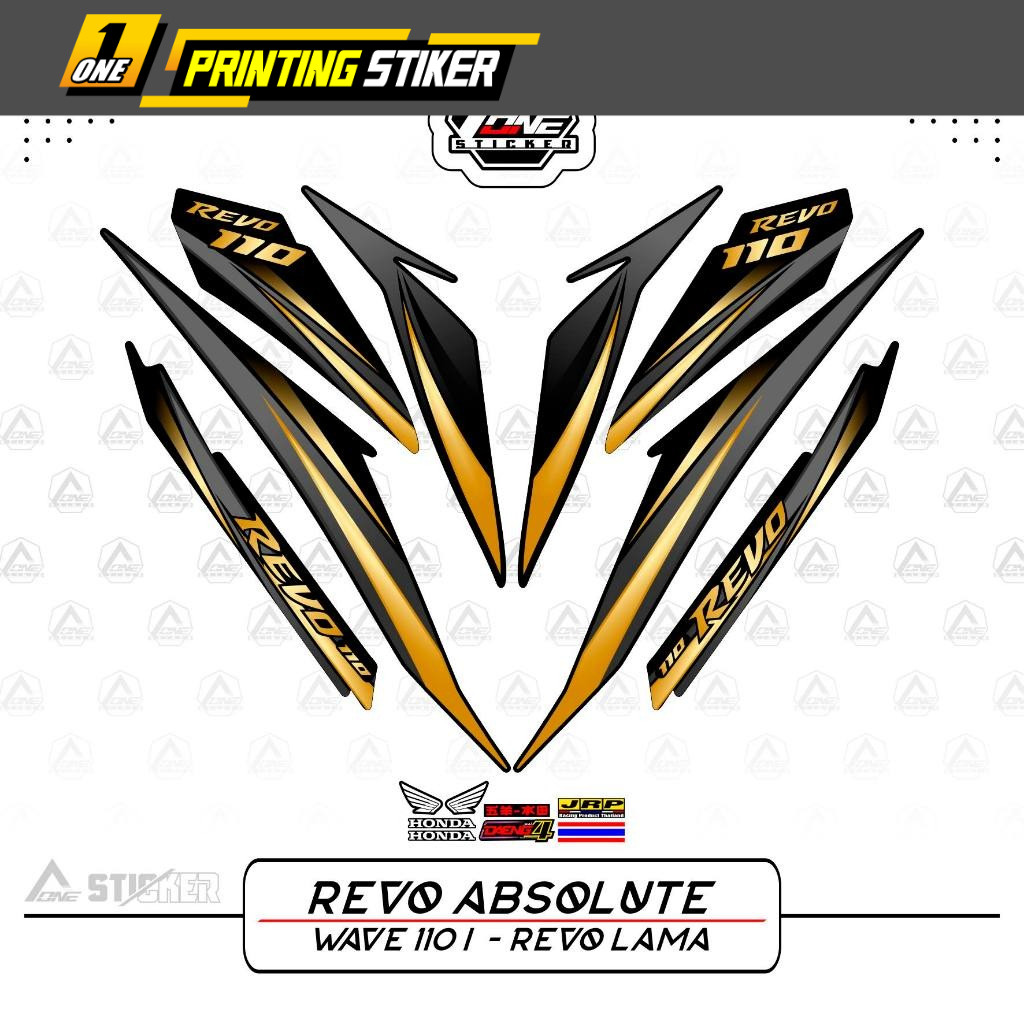 Striping Revo 110 Absolute Stiker / Sticker / Wave 110 / Revo Lama / Old / Variasi Stiker Motor Hond