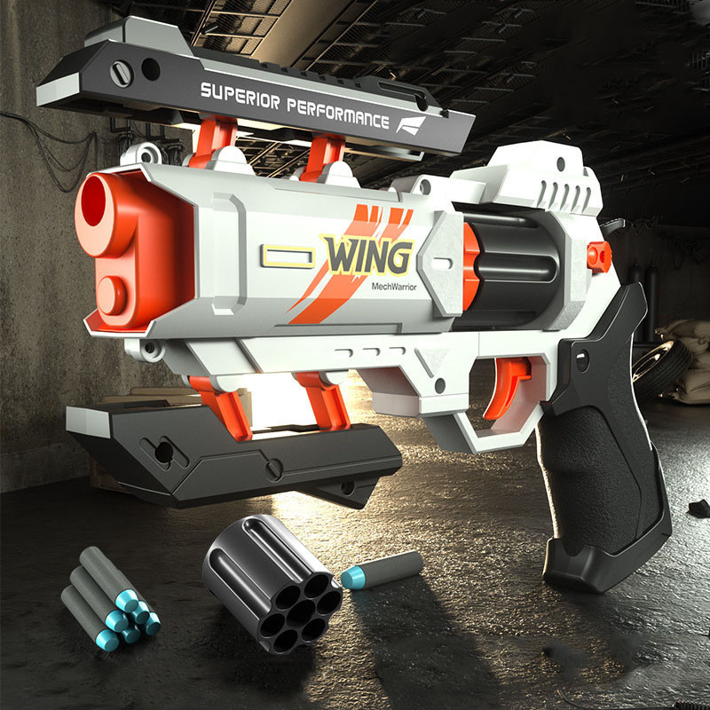 Pistol Mainan Anak-Anak Senapan Mainan Pelontar Panah Pistol Mainan Busa Aman Dengan Peluru Lunak