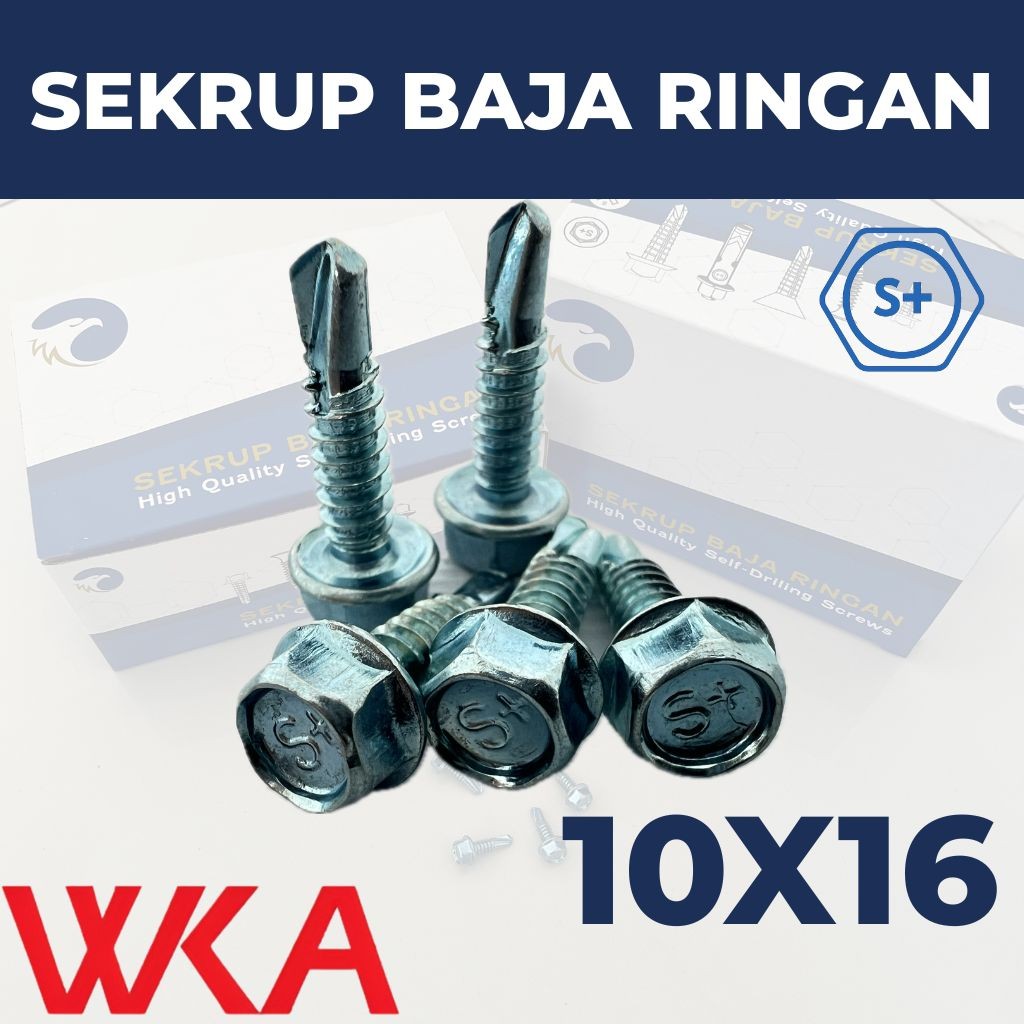 Sekrup Baja Ringan 10x16 – Sekrup Seng / Baut Seng / Sekrup Baja Ringan / Metal Screw Anti Karat / S
