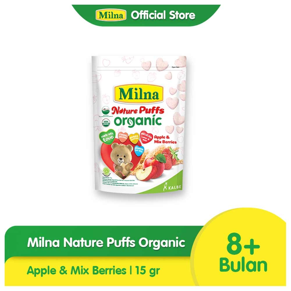 Milna Nature Puffs Organic Apple&M.Berries 15G