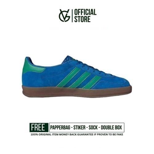 Sepatu Adidas Gazelle Indoor Blue Green 100% Original BNIB Sneakers Unisex