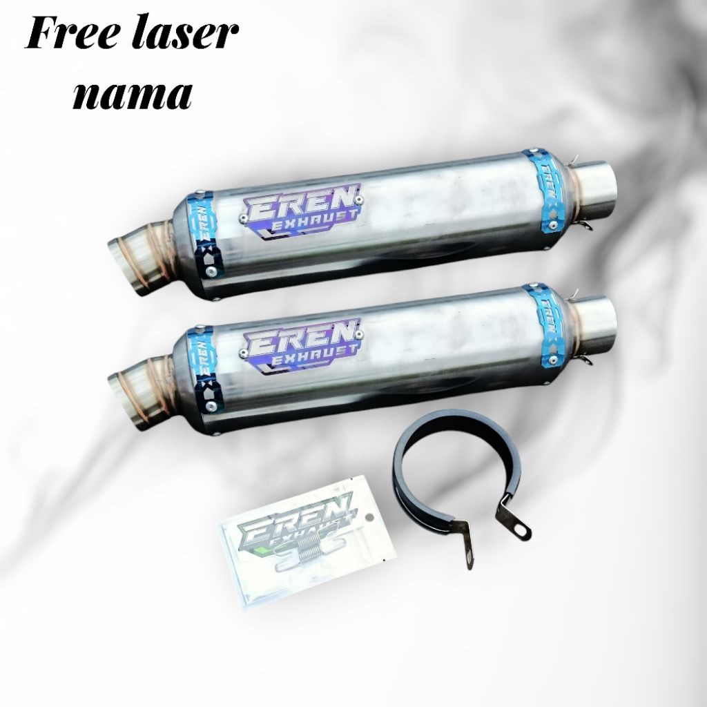 RUNSHOP_ Knalpot racing eren exhaust model dos buat motor Vixion Fu Sonic R15 Cbr150r Cb new Gsx150 