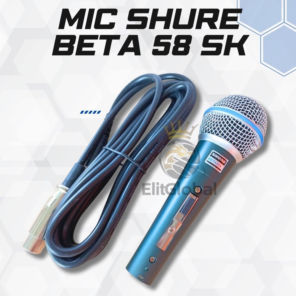 Mic Shure BETA 58 SK – Mic Vokal Stage + Saklar Praktis
