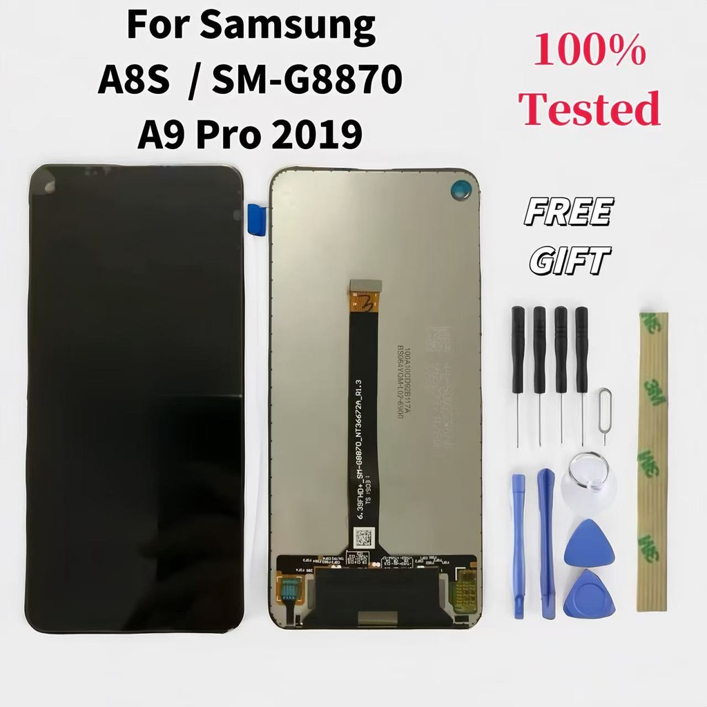 Super AMOLED A8s LCD for Samsung Galaxy A9 Pro 2019 LCD with frame sm-g887f g8870 splay gitizer scre