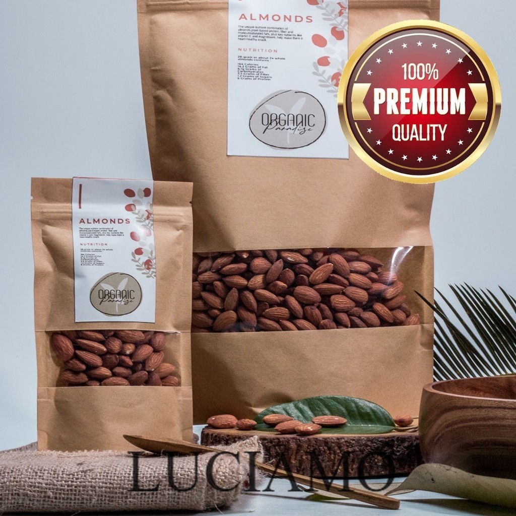[  LUCIAMO ]  Roasted Almond 1 KG / Kacang Almond Panggang 1KG FRESH ROAST Premium Quality