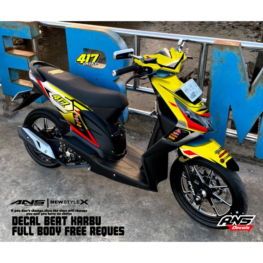 Decal Stiker Full Body BEAT Karbu 2006 2007 2008 2009 Decal Beat Karbu Decal Road Race