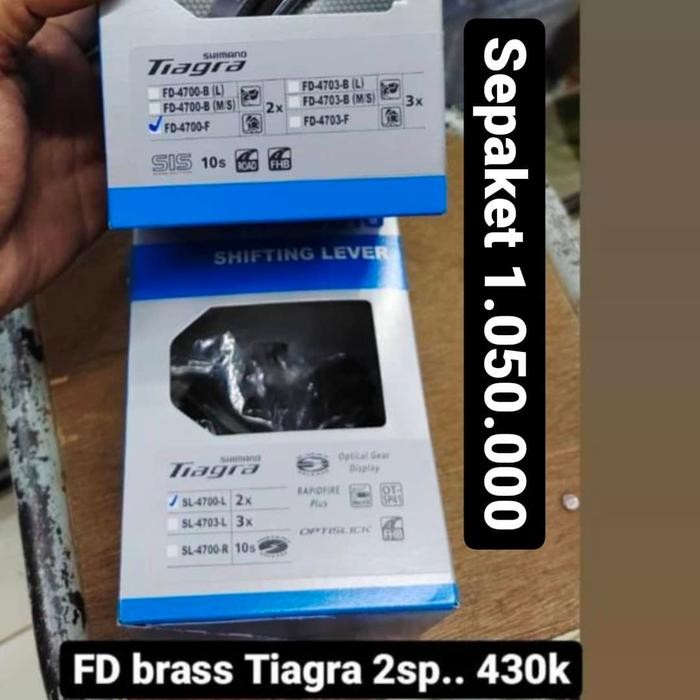 Shifting Lever & Front Derarilleur Shimano Tiagra 4700 Shifter Dan FD Tiagra 2 Speed Original Box