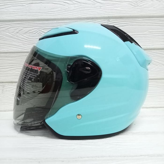 Helm NHK R6 Solid Light Tosca Biru Tosca Half Face - M by Inspire id