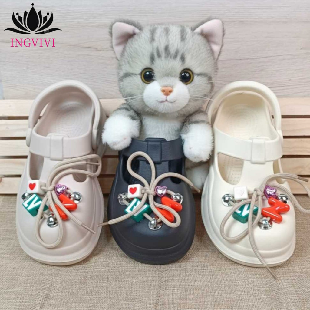 Sandal Jepit INGVIVI Wanita Wedges Cantik dan Elegan Terbaru Wedges Perempuan Ringan