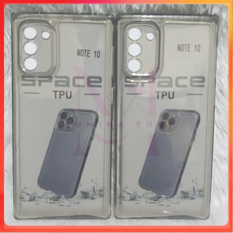 PROMO+COD Softcase Casing Clear Space Samsung Note 10 Slikon transparan dan pelindung belakang hp+ca