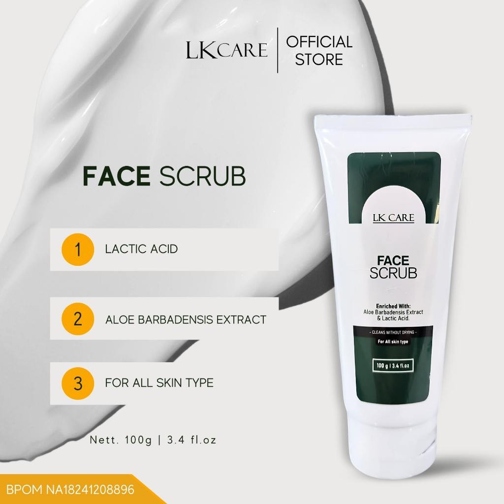 LKCare Face Scrub Facial Wash Eksfoliasi / Face Scrub