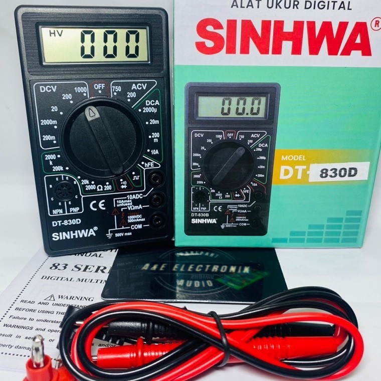 Multimeter SINHWA DT 830 B DT830B Sinhwa Model Avometer Multitester Digital Display LCD