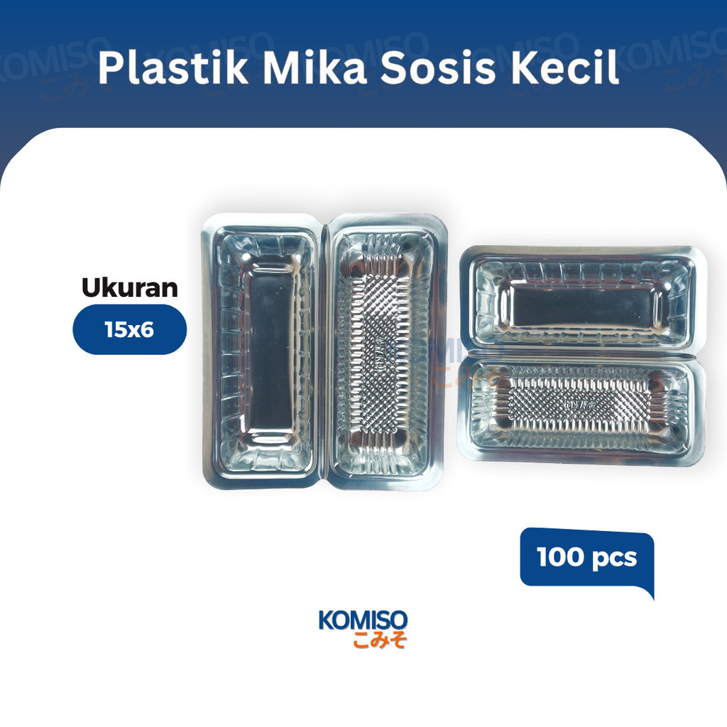 (100 pcs) Plastik Mika Sosis Kecil / Kentang Mika Makanan Kemasan Bening