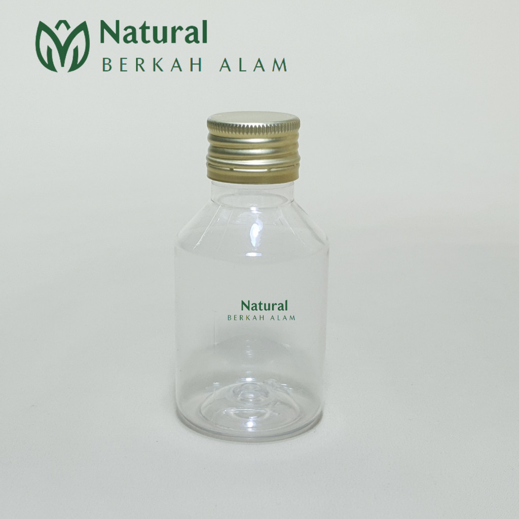 Botol 100 Ml Obat Natural Tutup Alumunium Ulir /  Botol Plastik / Botol Obat / Botol Obat Cair / Bot
