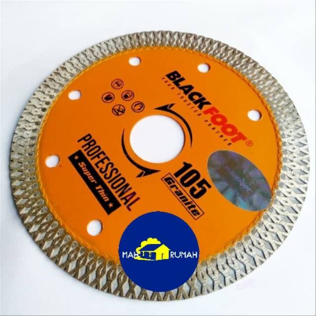 Diamond Wheel Mata Potong Gerinda Keramik Granit - BLACKFOOT 105 SUPERTHIN 4"