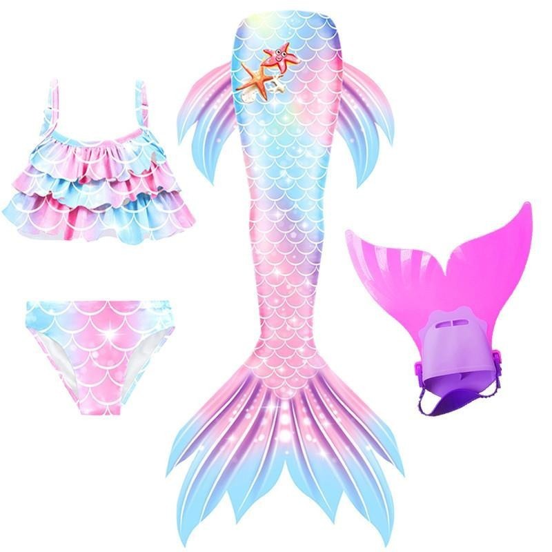 New ins Little Mermaid Children's Mermaid Swimsuit Mermaid Tail Swimsuit Girls' Swimsuit Pants Hot S