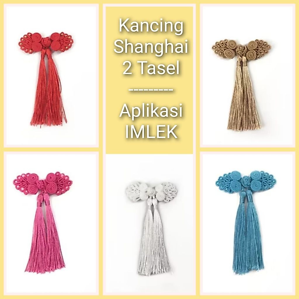 1 BUAH - KANCING SHANGHAI 2 TASEL IMLEK / APLIKASI IMLEK / KANCING IMLEK / KANCING SHANGHAI