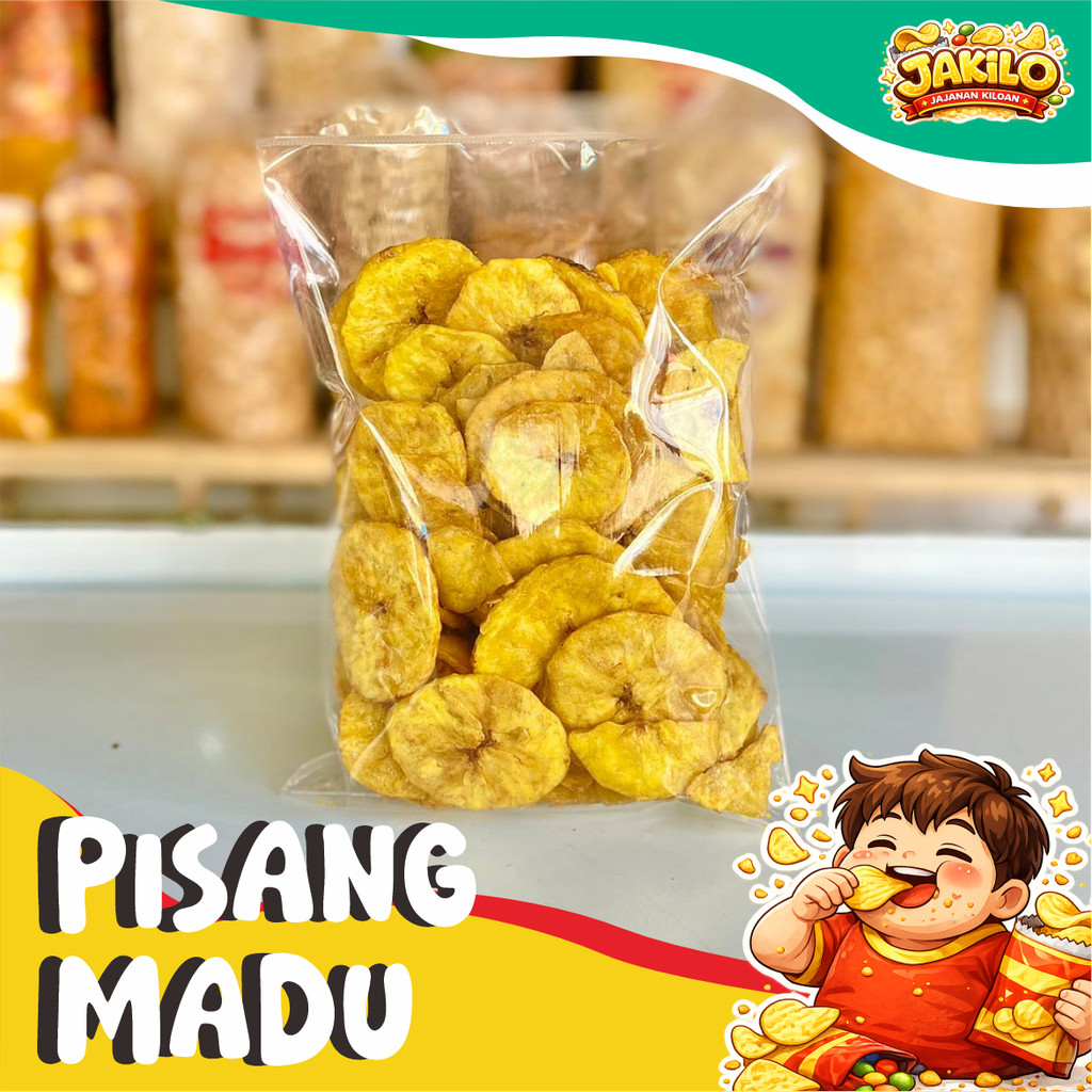 Kripik Pisang Koin Madu Kiloan 1kg 500gr Pisang Nangka Koin - JAKILO Jajanan Kiloan